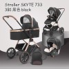 Коляска 3 в 1 Luxmom Skyte 733 чёрный