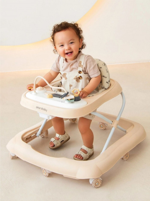 Ходунки Amarobaby Happy Steps бежевый