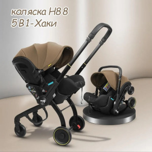 Коляска прогулочная Luxmom MAX H88 5B1 хаки
