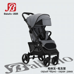 Коляска прогулочная Baballo 2025 серый ч/р