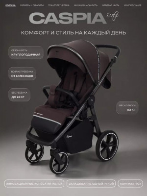 Коляска прогулочная Rant Caspia soft RA100 Shine Brown