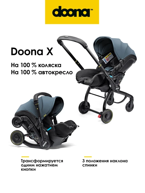Коляска прогулочная Doona X Ocean Blue - фото 1