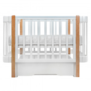 Кроватка Pituso Olivia 120*60 c маятником белый бук