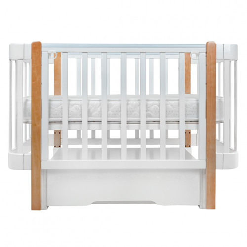 Кроватка Pituso Olivia 120*60 c маятником белый бук