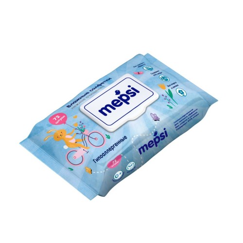 Влажные салфетки MEPSI гипоаллергенные, 120 шт
