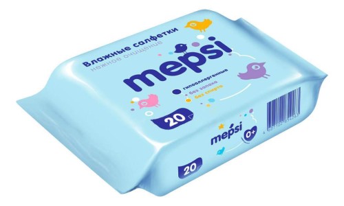 Влажные салфетки MEPSI гипоаллергенные, 72 шт