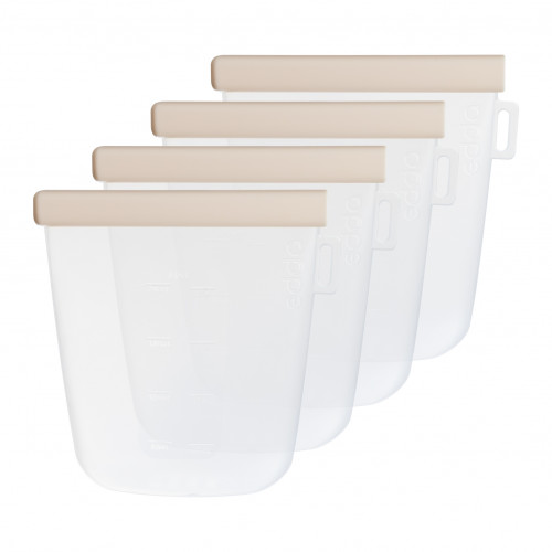 Набор силиконовых пакетов для грудного молока edda, 4 шт., Пломбир, 240 мл