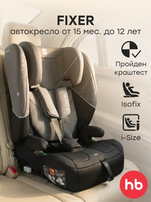 Автокресло Happy Baby Fixer 1/2/3 (9-36кг) graphite - фото 1
