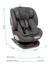 Автокресло Farfello YB102A New Isofix 0/1/2/3 (0-36кг) Graphite