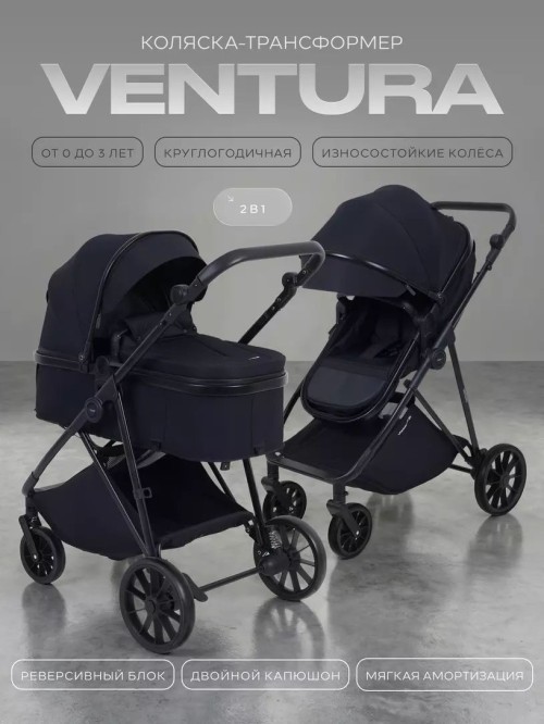 Коляска-трансформер Rant Basic Ventura RA165 Black