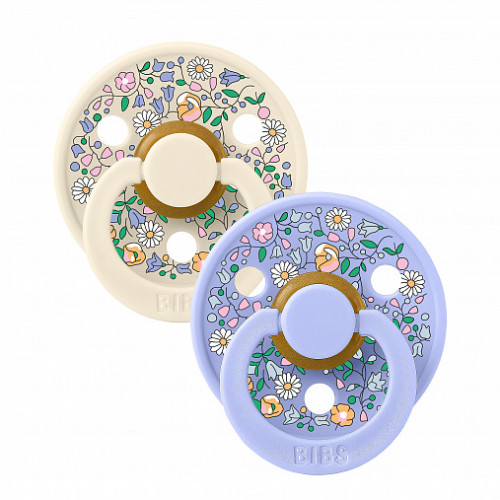 Набор пустышек латексных BIBS x Liberty, 2 шт. - Chloe Meadow - Hush/Ivory Mix, 0+ мес.