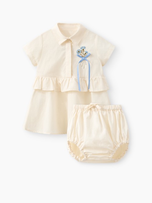Комплект Happy Baby: платье и трусы (milky-cream, 68–74, 88700-0)