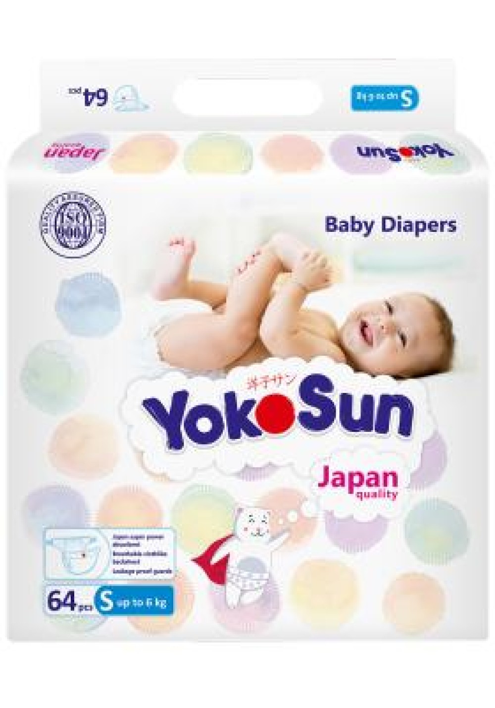 Подгузники YokoSun Comfort  S (до 6 кг)  64 шт (4упак/кор)