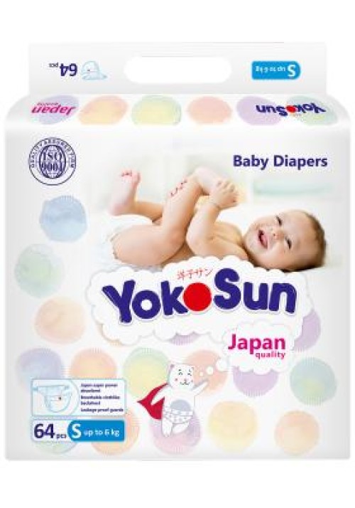 Подгузники YokoSun Comfort  S (до 6 кг)  64 шт (4упак/кор)