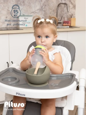 Стул для кормления Pituso Compato New Light grey