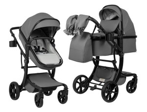 Коляска-трансформер Farfello Aimile Adventurer PU ADV-17 Dark grey