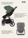 Коляска-трансформер iZZi 3 в 1 Olive/ Black