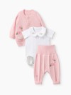 Набор Happy Baby: боди, джемпер и брюки (white&pink, 68, 90159-0)
