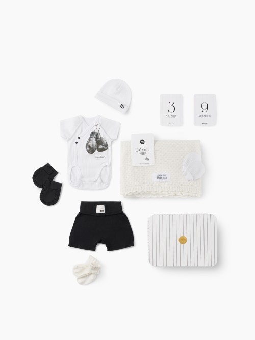 Комплект Happy Baby для новорожденных (7 предметов) (black&white, 50, 90158-0)