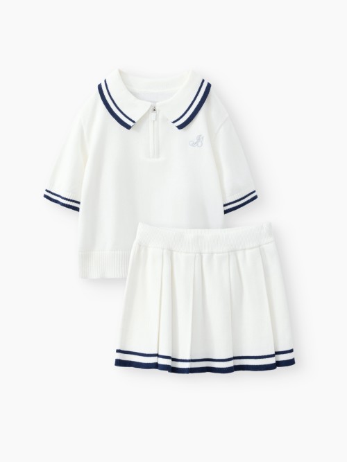 Комплект Happy Baby: поло и юбка (white, 104–110, 88688-1) - фото 1