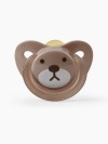 Латексная соска-пустышка Happy Baby с колпачком, 0+ (bear, 13022)