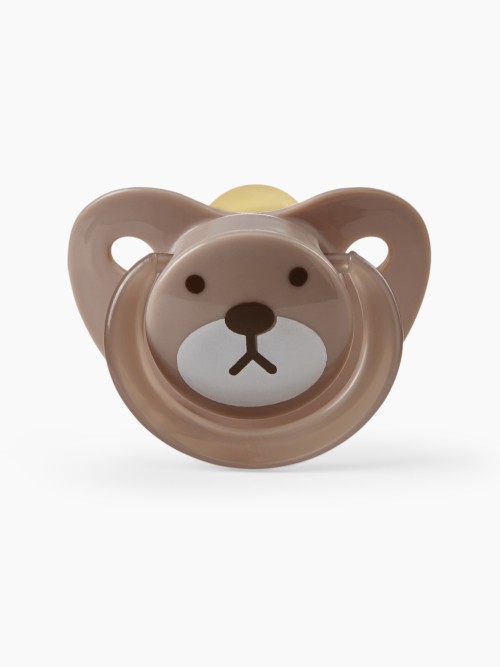 Латексная соска-пустышка Happy Baby с колпачком, 0+ (bear, 13022)