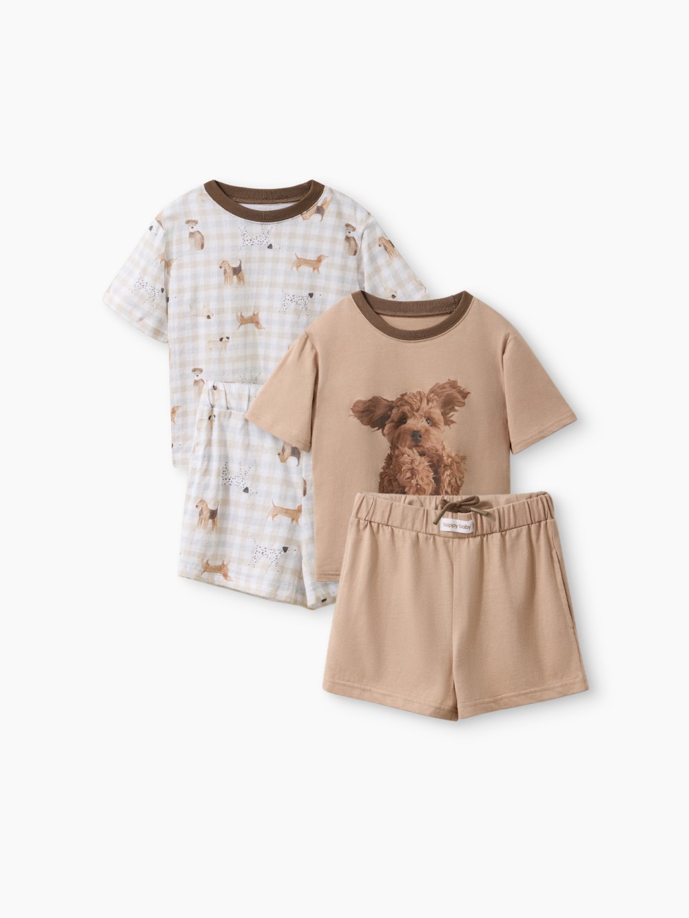 Пижама Happy Baby (футболка и шорты) (beige (dog), 92–98, 90150-1)