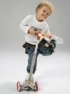 Самокат 3-х колесный Amarobaby Flash Led подсветка розовый