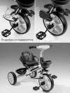 Велоколяска Amarobaby Scout Led подсветка белый