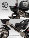 Велоколяска Amarobaby Scout Led подсветка коричневый