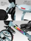 Велоколяска Amarobaby Scout Led подсветка голубой