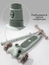 Самокат 3-х колесный Amarobaby Flash Led подсветка зелёный