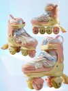 Ролики Amarobaby Magic светящиеся колеса желтый/коралловый 31-34