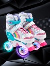 Ролики Amarobaby Disco светящиеся колеса розовые 30-33