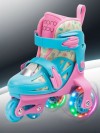 Ролики Amarobaby Blow светящиеся колеса розовый/голубой/желтый 29-32