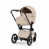Коляска 2 в 1 Cybex Priam Style Rosegold Cozy Beige