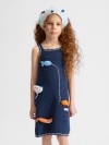 Набор Happy Baby: сарафан и косынка (темно-синий / dark blue, 92–98, 88690-1)