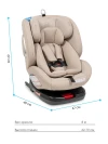 Автокресло Farfello ISOFIX YB102A 0/1/2/3 (0-36кг) с упором Бежевый