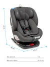 Автокресло Farfello ISOFIX YB102A 0/1/2/3 (0-36кг) с упором Тёмно-серый 