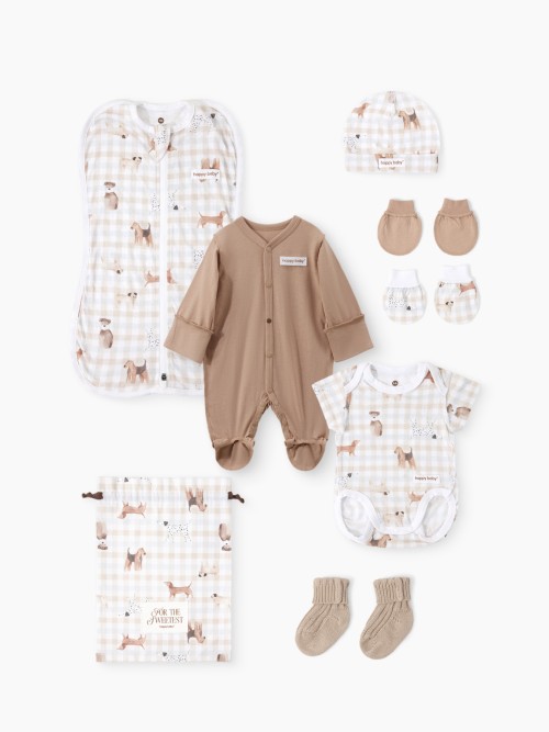 Комплект Happy Baby для новорожденных (набор 7 шт.) (beige (dog), 50, 90163-0)