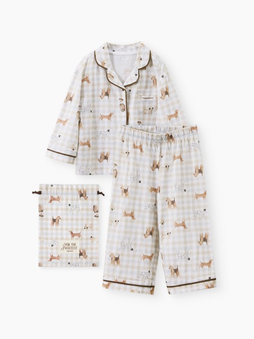 Пижама Happy Baby (пижамная рубашка и брюки) (beige (dog), 104–110, 90137-1)