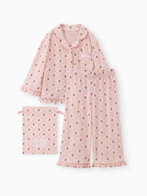 Пижама Happy Baby (пижамная рубашка и брюки) (white&pink, 104–110, 90137-1)