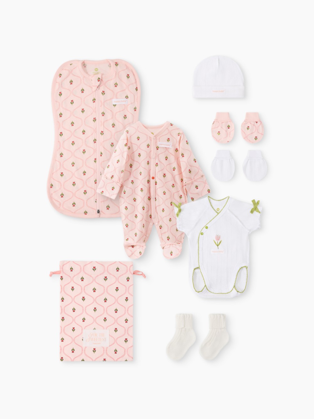 Комплект Happy Baby для новорожденных (набор 7 шт.) (pink, 50, 90162-0)