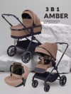 Коляска 3 в 1 MowBaby Amber MB068 Coffee