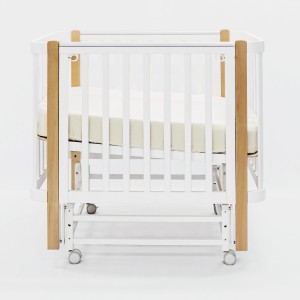 Кроватка ANTEMI Terra Light New 100х70 с маятником белый/дерево