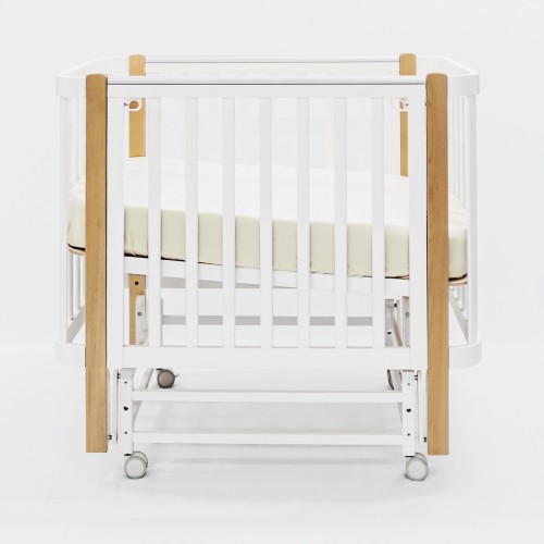 Кроватка ANTEMI Terra Light New 100х70 с маятником белый/дерево