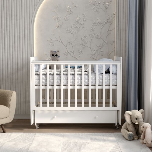 Кроватка Antemi Classic Sleep 120х60 ящик/маятник Белый