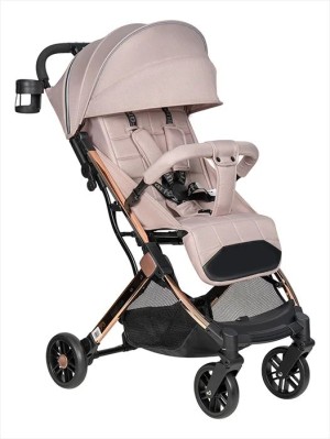 Kоляска прогулочная Farfello Comfy Go Comfort Chrome Biege Gold Chrome