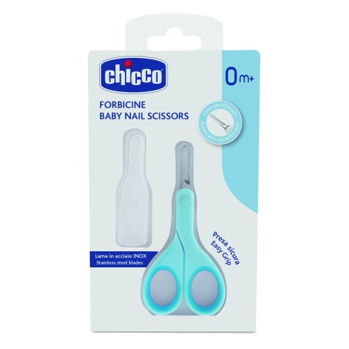 Ножницы Chicco 0+ с закругленными концами, голубой