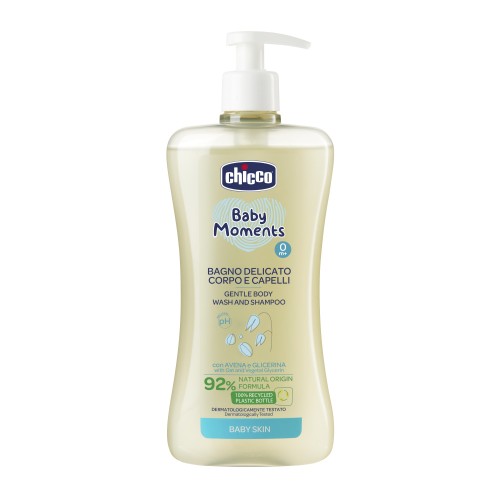 Пена-шампунь Chicco 0+ для волос и тела 500 мл Baby Moments
